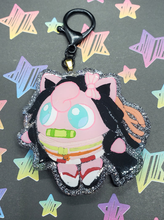 Pokemon X Demon Slayer Keychain