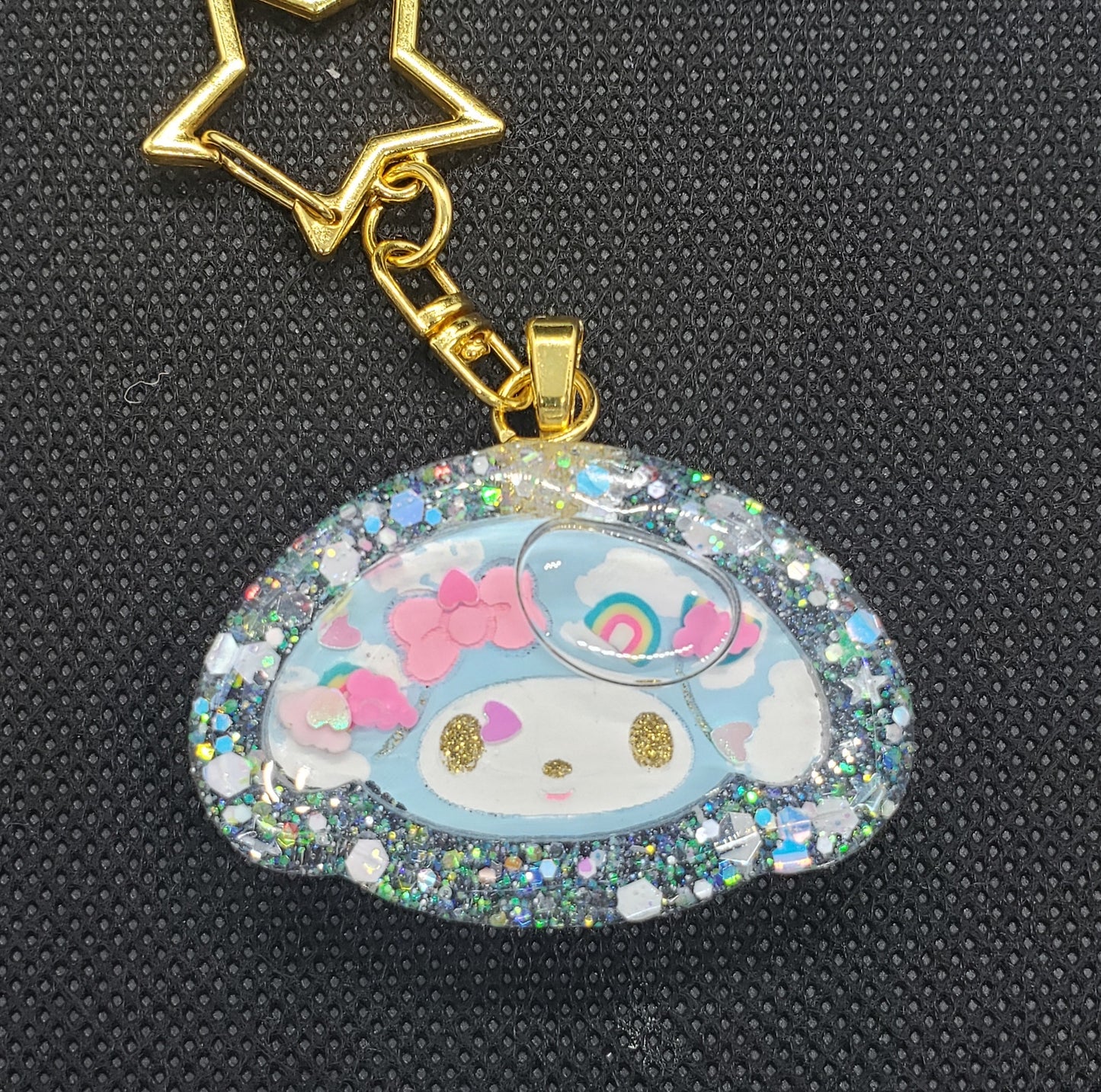 Melody Cloud Shaker Keychain